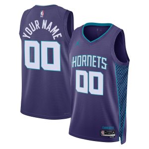 Unisex Charlotte Hornets Jordan Brand Teal 2022/23 Swingman Custom Jersey – Statement Edition