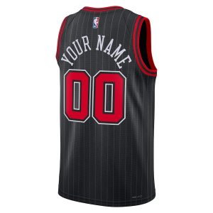 Unisex Chicago Bulls Jordan Brand Black 2022/23 Swingman Custom Jersey – Statement Edition