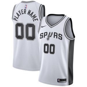 Men’s San Antonio Spurs Nike White 2020/21 Swingman Custom Jersey – Association Edition