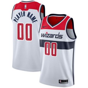 Men’s Washington Wizards Nike White 2020/21 Swingman Custom Jersey – Association Edition