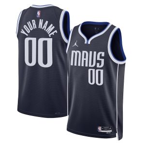 Unisex Dallas Mavericks Jordan Brand Navy 2022/23 Swingman Custom Jersey – Statement Edition