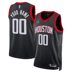 Unisex Houston Rockets Jordan Brand Black 2022/23 Swingman Custom Jersey – Statement Edition