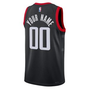 Unisex Houston Rockets Jordan Brand Black 2022/23 Swingman Custom Jersey – Statement Edition