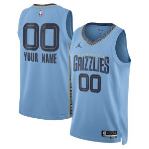 Unisex Memphis Grizzlies Jordan Brand Blue 2022/23 Swingman Custom Jersey – Statement Edition