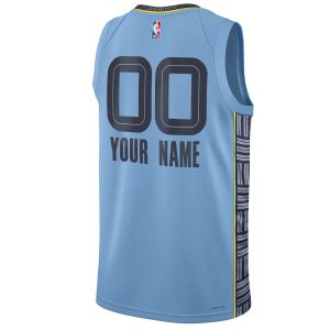 Unisex Memphis Grizzlies Jordan Brand Blue 2022/23 Swingman Custom Jersey – Statement Edition