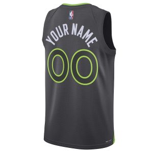 Unisex Minnesota Timberwolves Jordan Brand Black 2022/23 Swingman Custom Jersey – Statement Edition