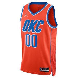 Unisex Oklahoma City Thunder Jordan Brand Orange 2022/23 Swingman Custom Jersey – Statement Edition