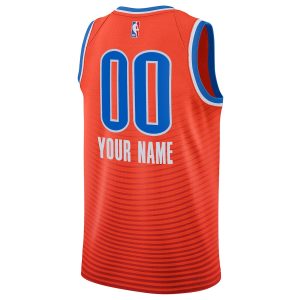 Unisex Oklahoma City Thunder Jordan Brand Orange 2022/23 Swingman Custom Jersey – Statement Edition