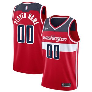 Men’s Washington Wizards Nike Red 2020/21 Swingman Custom Jersey – Icon Edition