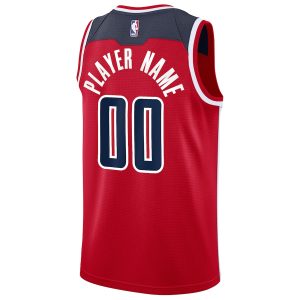 Men’s Washington Wizards Nike Red 2020/21 Swingman Custom Jersey – Icon Edition