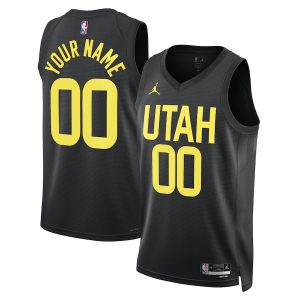 Unisex Utah Jazz Jordan Brand Black 2022/23 Swingman Custom Jersey – Statement Edition