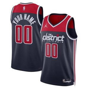 Unisex Washington Wizards Jordan Brand Navy 2022/23 Swingman Custom Jersey – Statement Edition