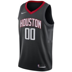 Men’s Houston Rockets Nike Black Swingman Custom Jersey – Statement Edition