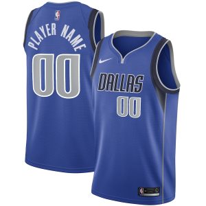 Men’s Dallas Mavericks Nike Blue Swingman Custom Jersey – Icon Edition