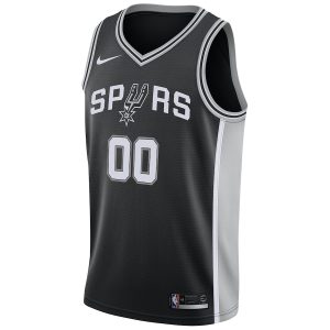 Men’s San Antonio Spurs Nike Black Swingman Custom Jersey – Icon Edition