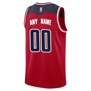 Men’s Washington Wizards Nike Red Swingman Custom Jersey – Icon Edition