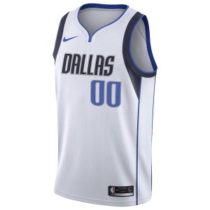 Men’s Dallas Mavericks Nike White Custom Swingman Jersey – Association Edition