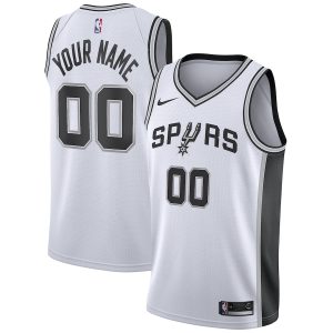 Men’s San Antonio Spurs Nike White Custom Swingman Jersey – Association Edition