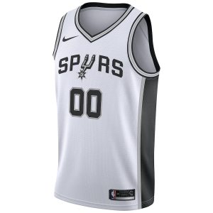 Men’s San Antonio Spurs Nike White Custom Swingman Jersey – Association Edition