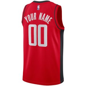 Men’s Houston Rockets Nike Red Custom Swingman Jersey – Icon Edition