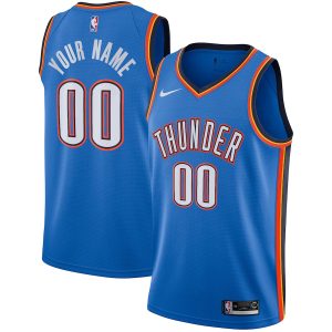 Men’s Oklahoma City Thunder Nike Blue Custom Swingman Jersey – Icon Edition