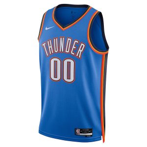 Unisex Oklahoma City Thunder Nike Blue Swingman Custom Jersey – Icon Edition