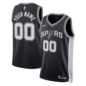 Unisex San Antonio Spurs Nike Black Swingman Custom Jersey – Icon Edition