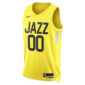 Unisex Utah Jazz Nike Gold Swingman Custom Jersey – Icon Edition