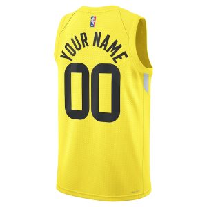 Unisex Utah Jazz Nike Gold Swingman Custom Jersey – Icon Edition