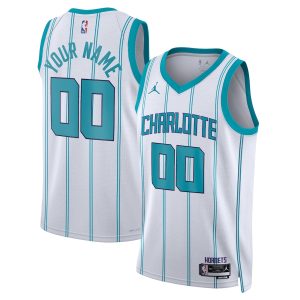 Unisex Charlotte Hornets Jordan Brand White Swingman Custom Jersey – Association Edition