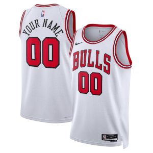 Unisex Chicago Bulls Nike White Swingman Custom Jersey – Association Edition