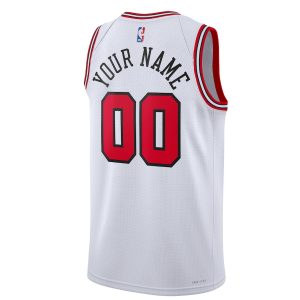 Unisex Chicago Bulls Nike White Swingman Custom Jersey – Association Edition