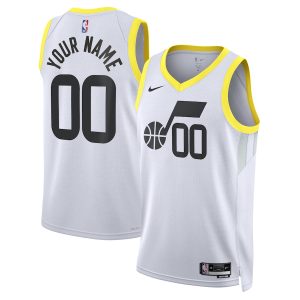 Unisex Utah Jazz Nike White Swingman Custom Jersey – Association Edition