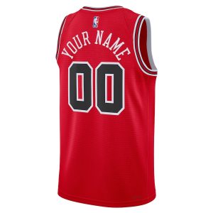 Unisex Chicago Bulls Nike Red Swingman Custom Jersey – Icon Edition