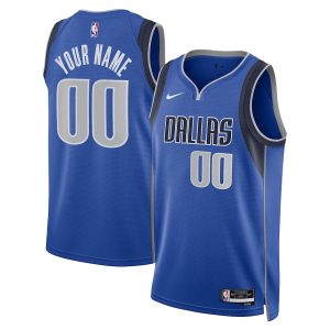 Unisex Dallas Mavericks Nike Blue Swingman Custom Jersey – Icon Edition