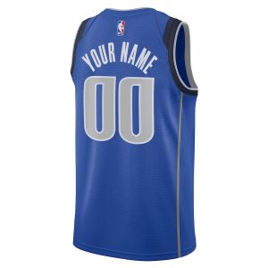 Unisex Dallas Mavericks Nike Blue Swingman Custom Jersey – Icon Edition