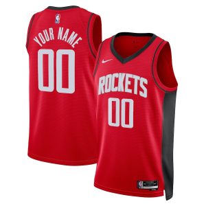 Unisex Houston Rockets Nike Red Swingman Custom Jersey – Icon Edition