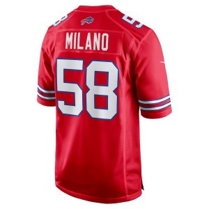 Men’s Buffalo Bills Matt Milano Nike Red Alternate Game Jersey
