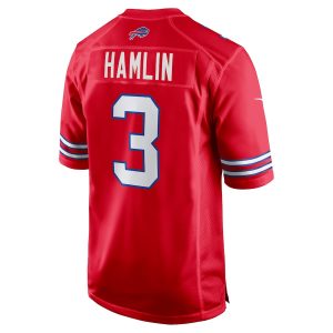 Men’s Buffalo Bills Damar Hamlin Nike Red Alternate Game Jersey