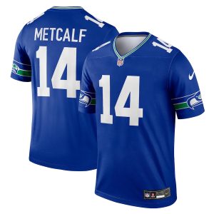 Men’s Seattle Seahawks DK Metcalf Nike Royal Throwback Legend Player Jersey
