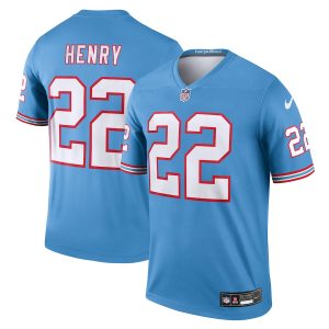 Men’s Tennessee Titans Derrick Henry Nike Light Blue Oilers Throwback Legend Player Jersey