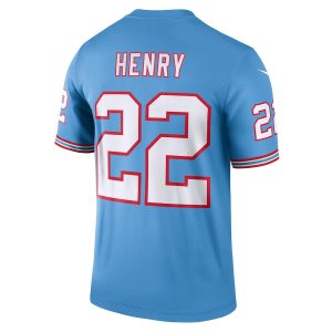 Men’s Tennessee Titans Derrick Henry Nike Light Blue Oilers Throwback Legend Player Jersey