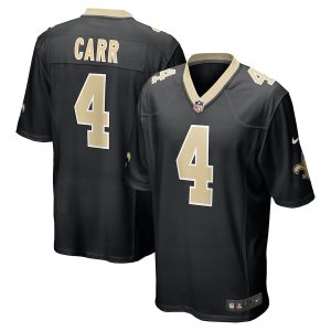 Men’s New Orleans Saints Derek Carr Nike Black Game Jersey