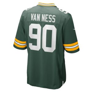 Men’s Green Bay Packers Lukas Van Ness Nike Green 2023 NFL Draft First Round Pick Game Jersey