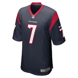 Men’s Houston Texans C.J. Stroud Nike Navy 2023 NFL Draft First Round Pick Game Jersey