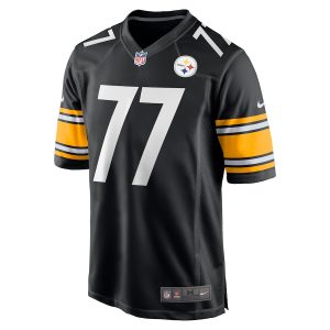Men’s Pittsburgh Steelers Broderick Jones Nike Black 2023 NFL Draft First Round Pick Game Jersey