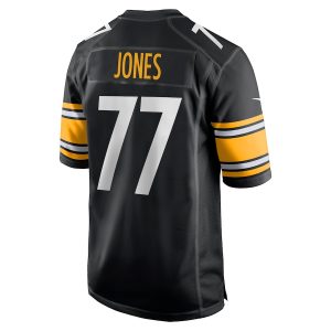 Men’s Pittsburgh Steelers Broderick Jones Nike Black 2023 NFL Draft First Round Pick Game Jersey
