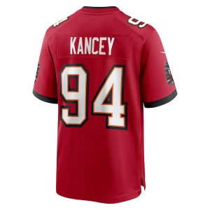 Men’s Tampa Bay Buccaneers Calijah Kancey Nike Red 2023 NFL Draft First Round Pick Game Jersey