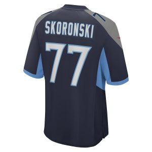 Men’s Tennessee Titans Peter Skoronski Nike Navy 2023 NFL Draft First Round Pick Game Jersey