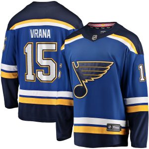 Men’s St. Louis Blues Jakub Vrana Fanatics Branded Blue Home Breakaway Jersey